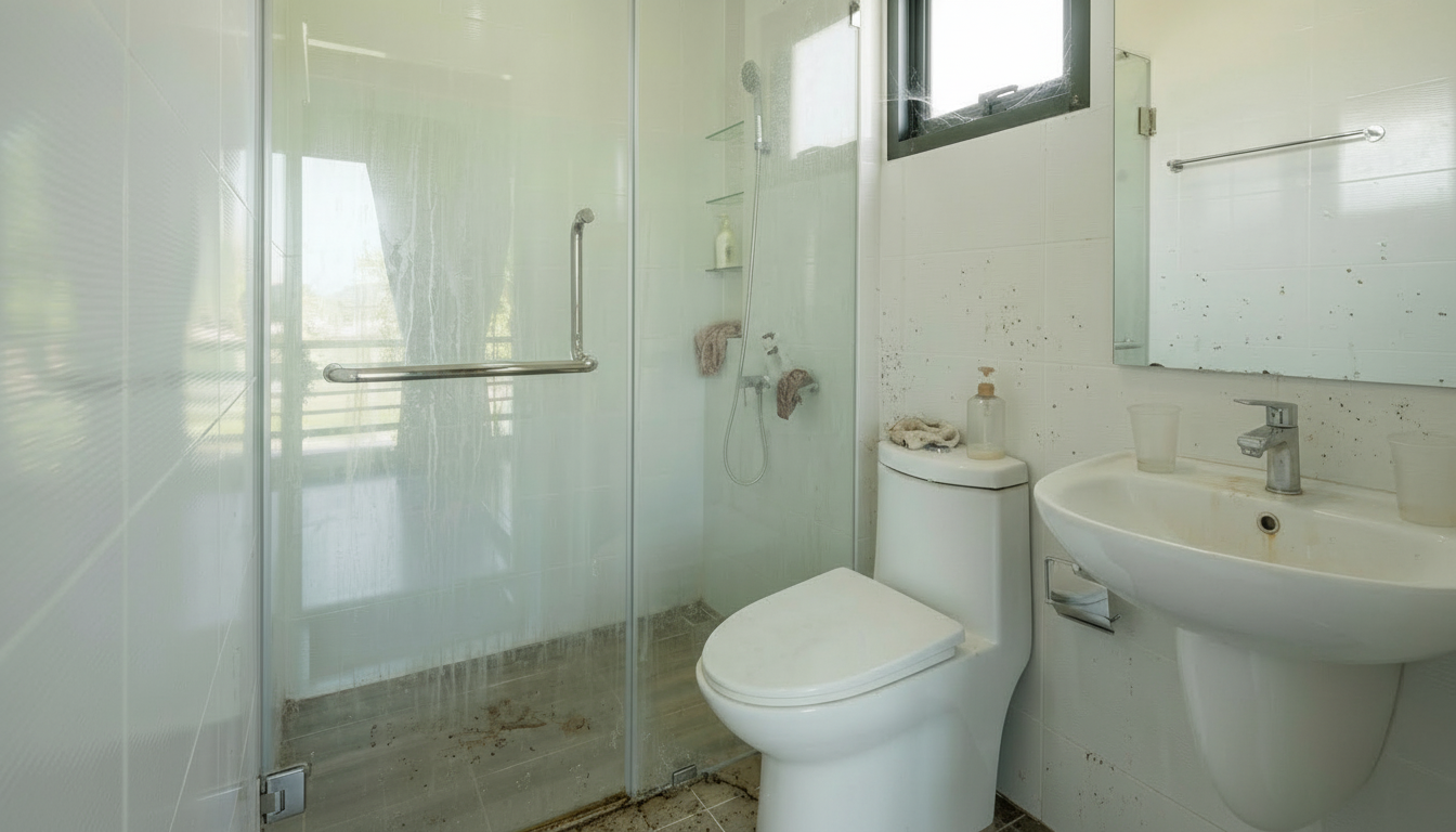 Bathroom Cleaning — before